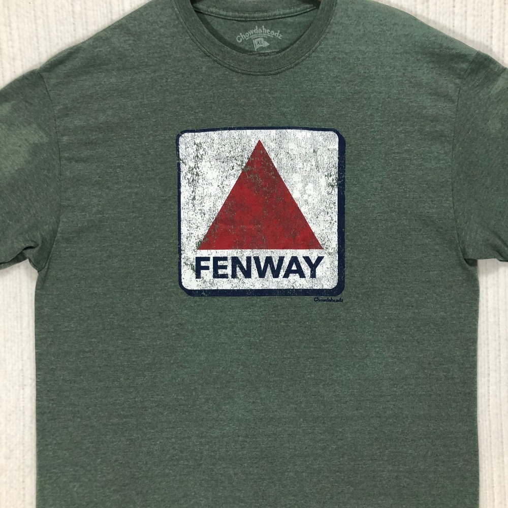 Chowdaheadz Mens Fenway Park Graphic Tee Green Heathered Short Sleeve XL